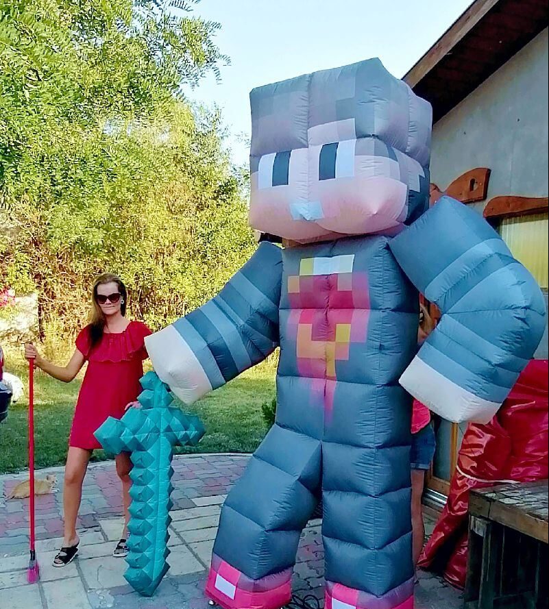 inflatable minecraft figure